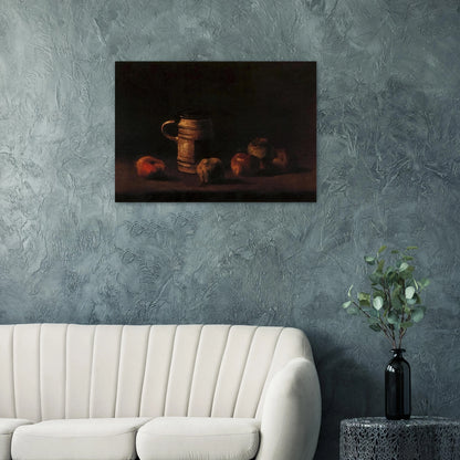 Still Life with Beer Mug and Fruit - Vincent van Gogh Brushed Aluminum Print - 70x100 cm / 28x40 inches | Vincent van Gogh Aluminum Print | Vincent van Gogh Prints