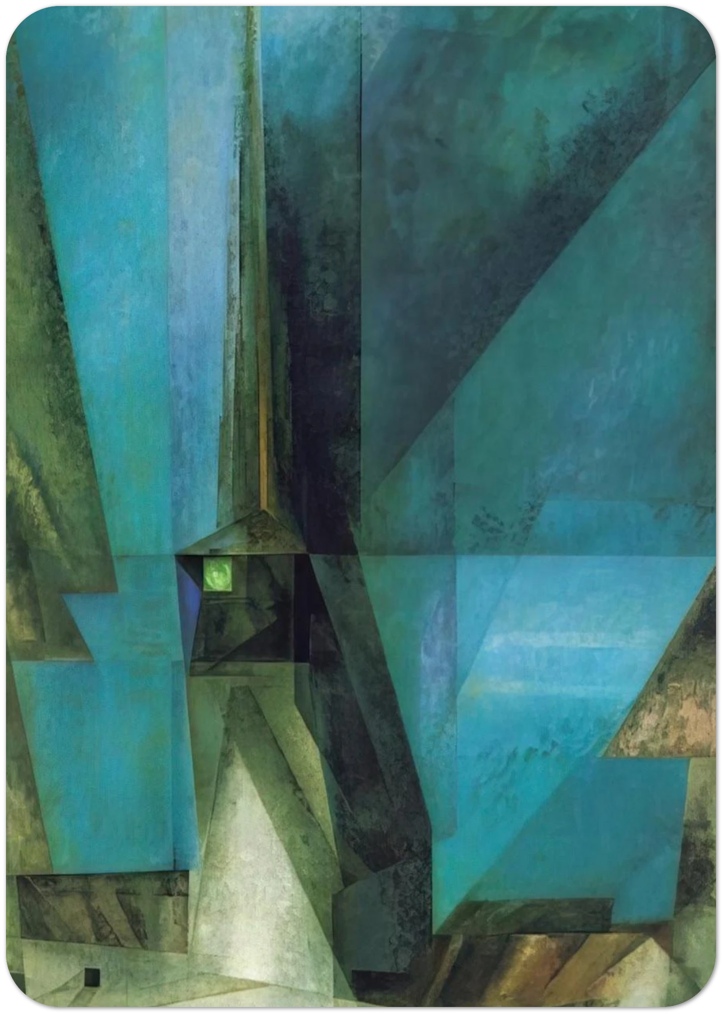 GELMERODA XIII 1936 By Lyonel Feininger Pack of 10 Post Cards | Lyonel Feininger Post Cards | A6 (10.5 x 14.8 cm) - 4.1 x 5.8 inches