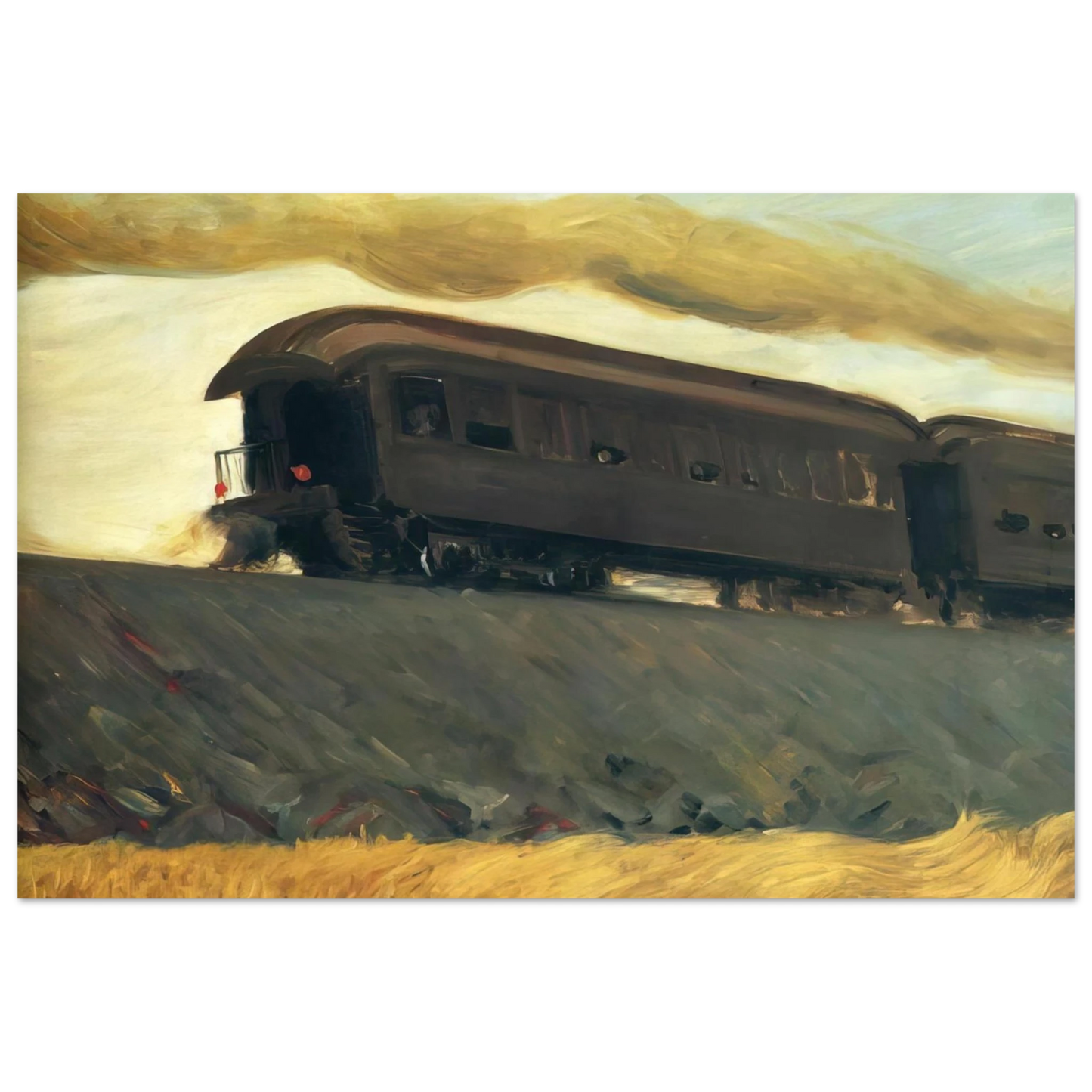 Edward Hopper - Railroad Train Fine Art Poster