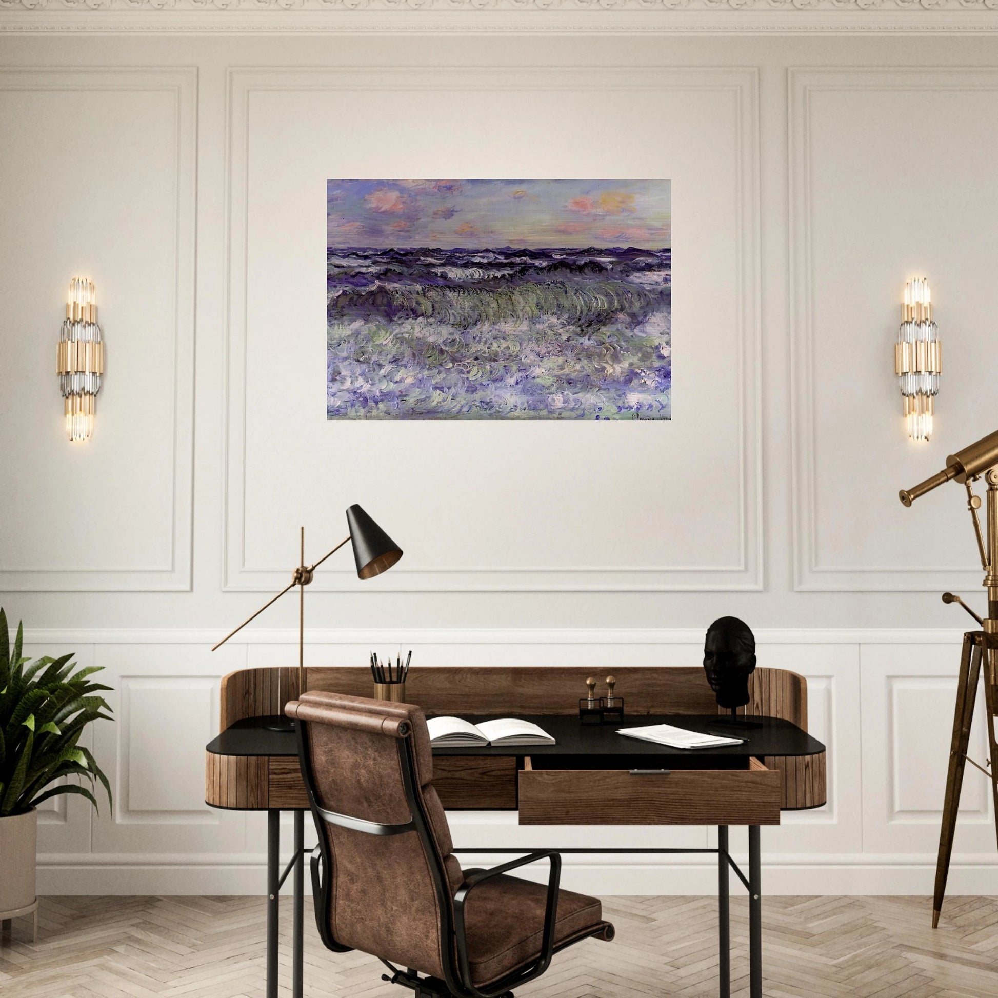 Sea Study - claude monet Brushed Aluminum Print - 70x100 cm / 28x40 inches | claude monet Aluminum Print | claude monet Prints