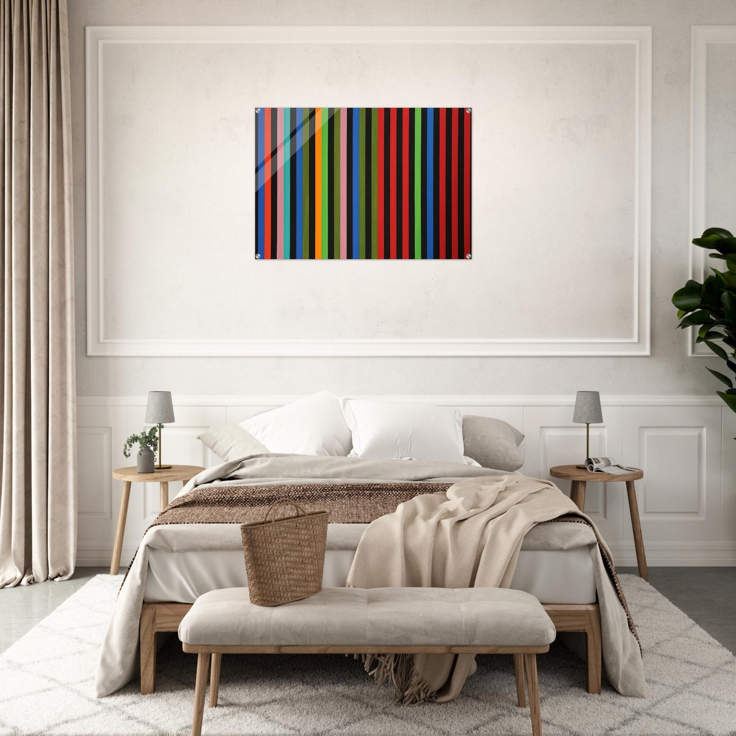 Firebox - 1964 - Gene Davis Acrylic Print - 70x100 cm / 28x40″ inches | Gene Davis Wall Art | Gene Davis Prints