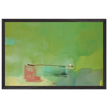 Helen Frankenthaler - Springscape - 1975 Wall art - 15x20 cm / 6x8 inches - Premium Wooden Framed Poster With Fine Art Paper-canvas - Wood frame