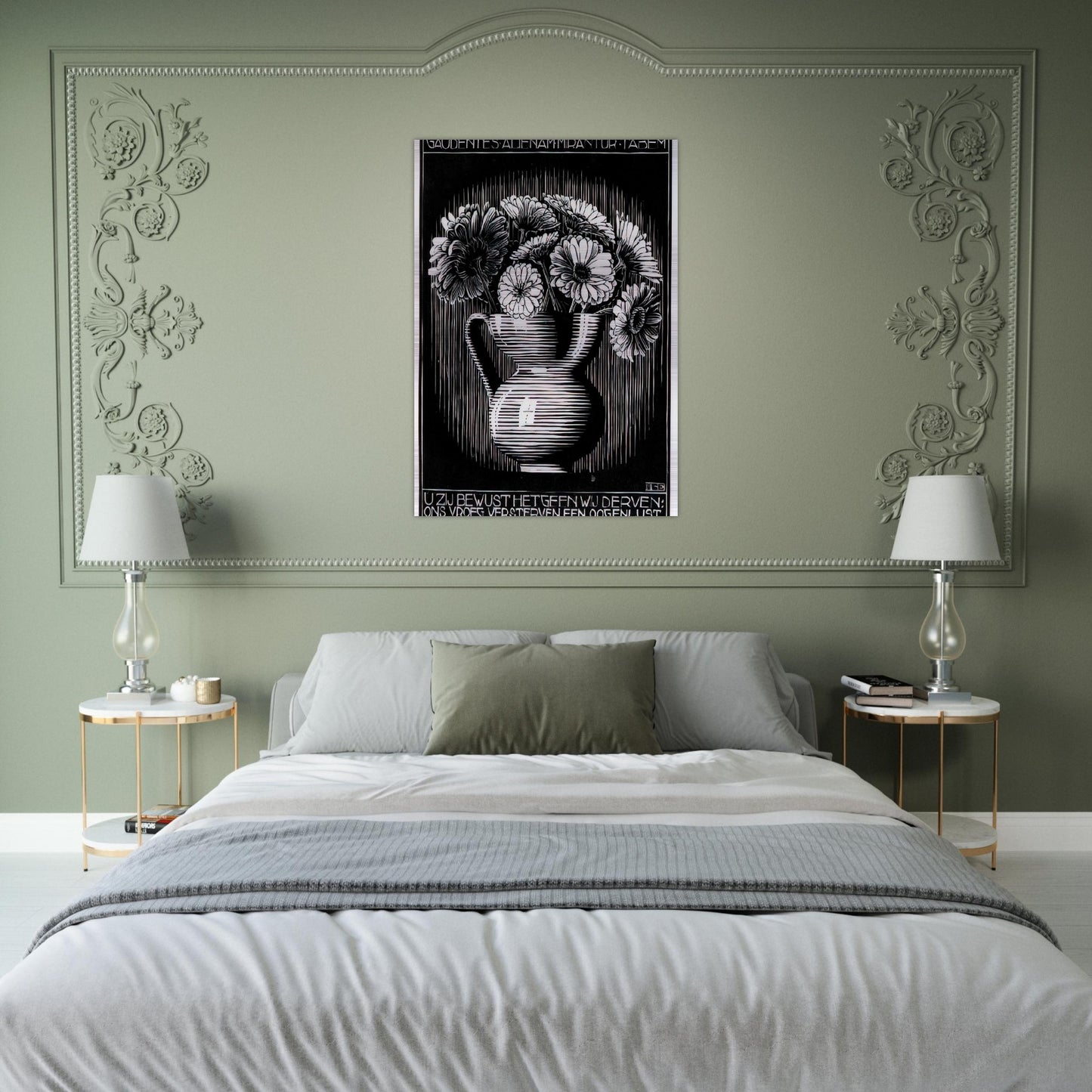 EMBLEMATA VASE - MC Escher Brushed Aluminum Print - 70x100 cm / 28x40 inches | MC Escher Aluminum Print | MC Escher Prints