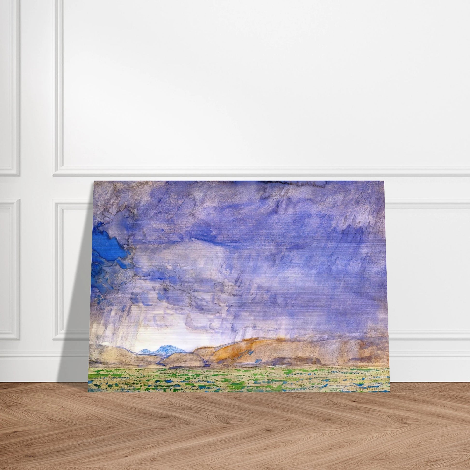 Thunderstorm on the Oregon Trail - Childe Hassam Brushed Aluminum Print - 70x100 cm / 28x40 inches | Childe Hassam Aluminum Print | Childe Hassam Prints