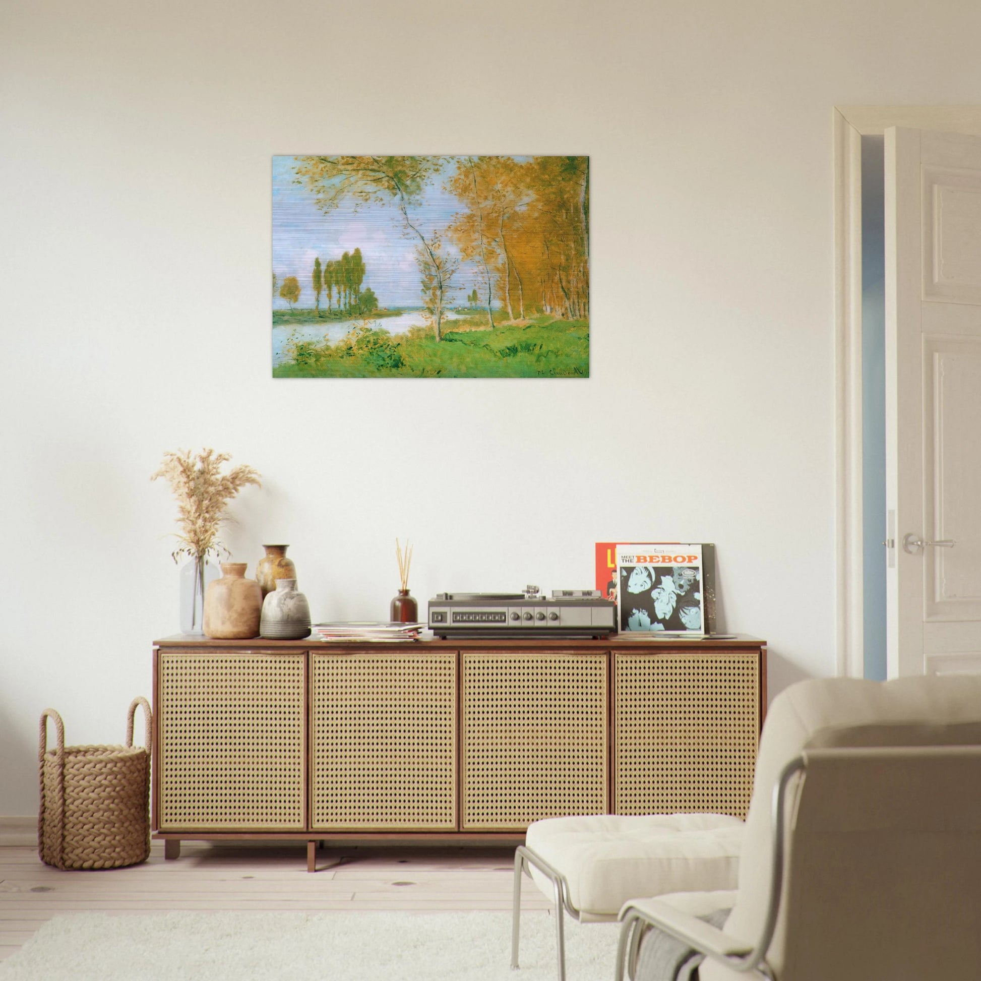 The Spring in Argentuil - claude monet Brushed Aluminum Print - 70x100 cm / 28x40 inches | claude monet Aluminum Print | claude monet Prints