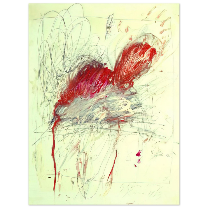Cy Twombly - Leda and the Swan  75x100 cm / 30x40inches Fine Art Poster