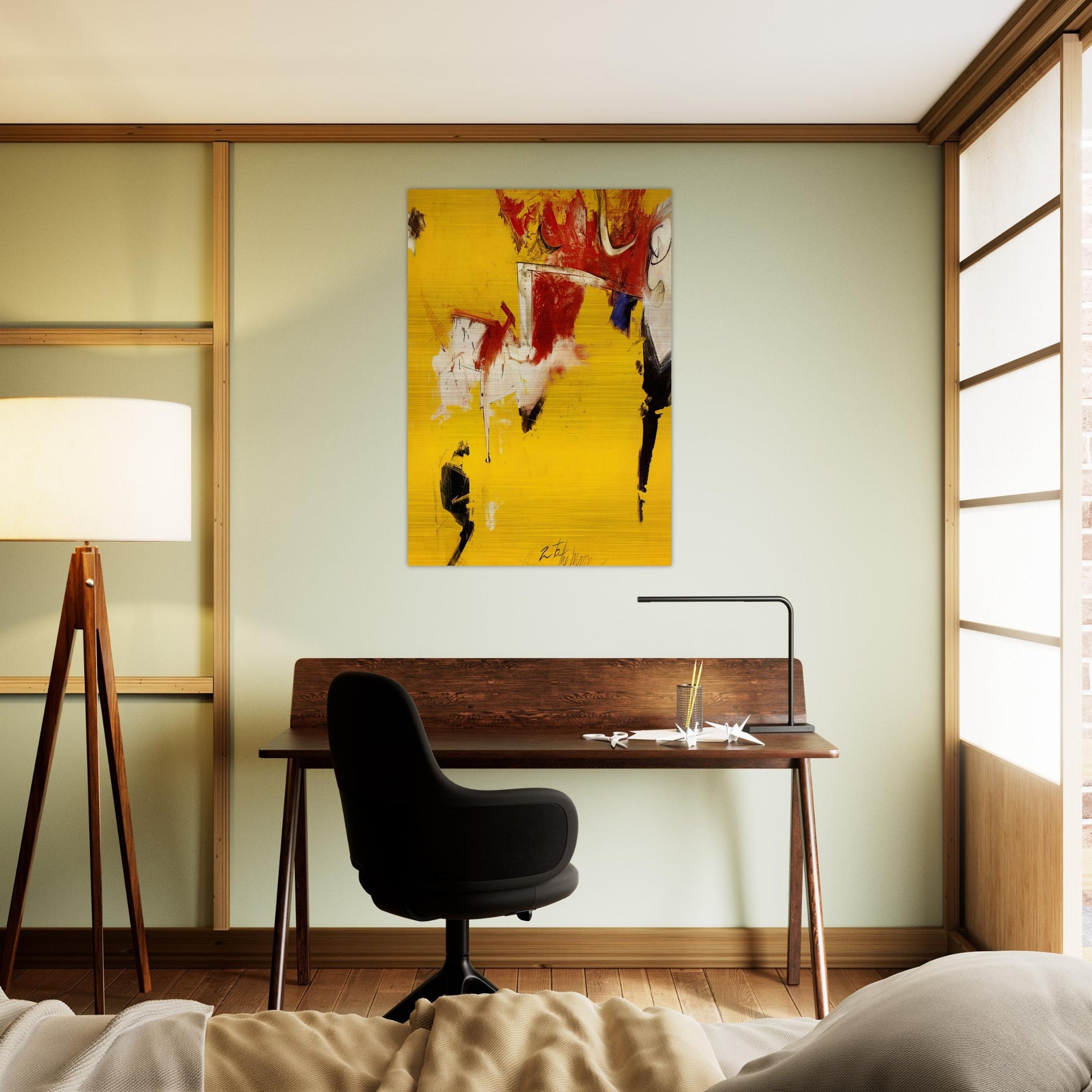 2 to the Moon - 1961 - Hassel Smith Brushed Aluminum Print - 70x100 cm / 28x40 inches | Hassel Smith Aluminum Print | Hassel Smith Prints