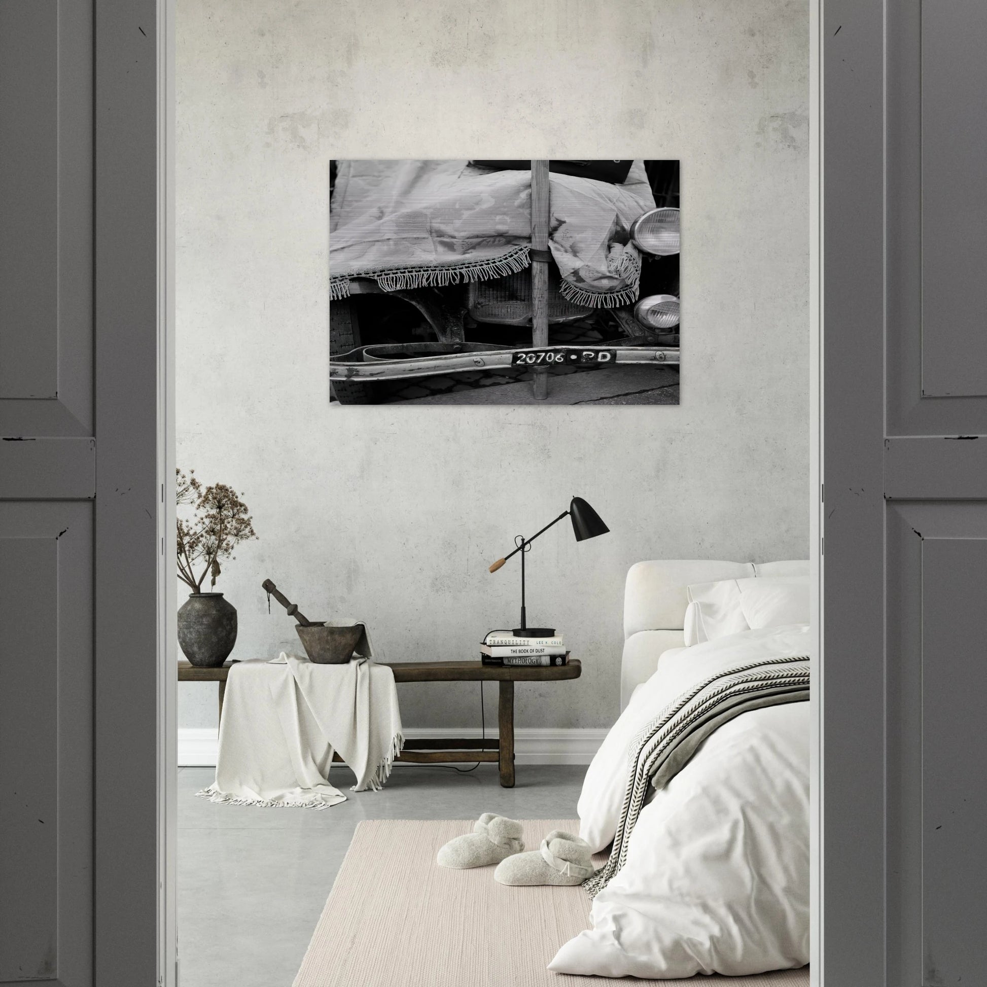 ROME FLEA MARKET V 1952 - Robert Rauschenberg Brushed Aluminum Print - 70x100 cm / 28x40 inches | Robert Rauschenberg Aluminum Print | Robert Rauschenberg Prints