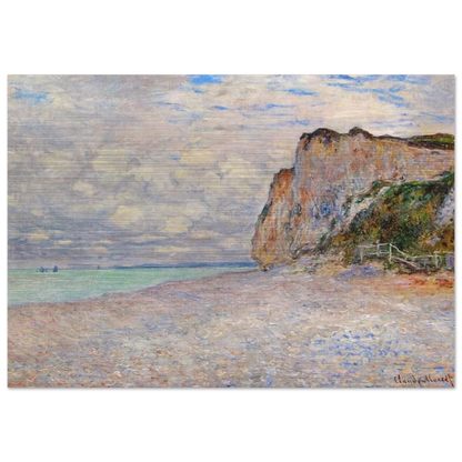 Cliffs near Dieppe - claude monet Brushed Aluminum Print - 70x100 cm / 28x40 inches | claude monet Aluminum Print | claude monet Prints