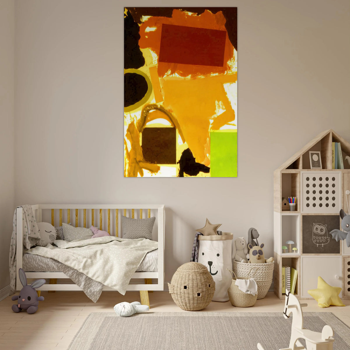 Abstract Painting with Boxes 2 - 1963 - Ronnie Landfield Art Prints - 100x150 cm / 40x60″ inches | Ronnie Landfield Poster | Ronnie Landfield Prints