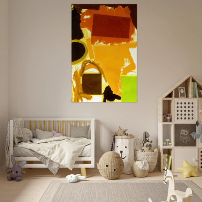 Abstract Painting with Boxes 2 - 1963 - Ronnie Landfield Art Prints - 100x150 cm / 40x60″ inches | Ronnie Landfield Poster | Ronnie Landfield Prints