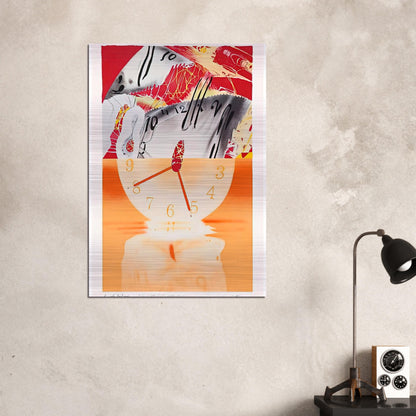 Hole in the Center of the Clock - James Rosenquist Brushed Aluminum Print - 70x100 cm / 28x40 inches | James Rosenquist Aluminum Print | James Rosenquist Prints