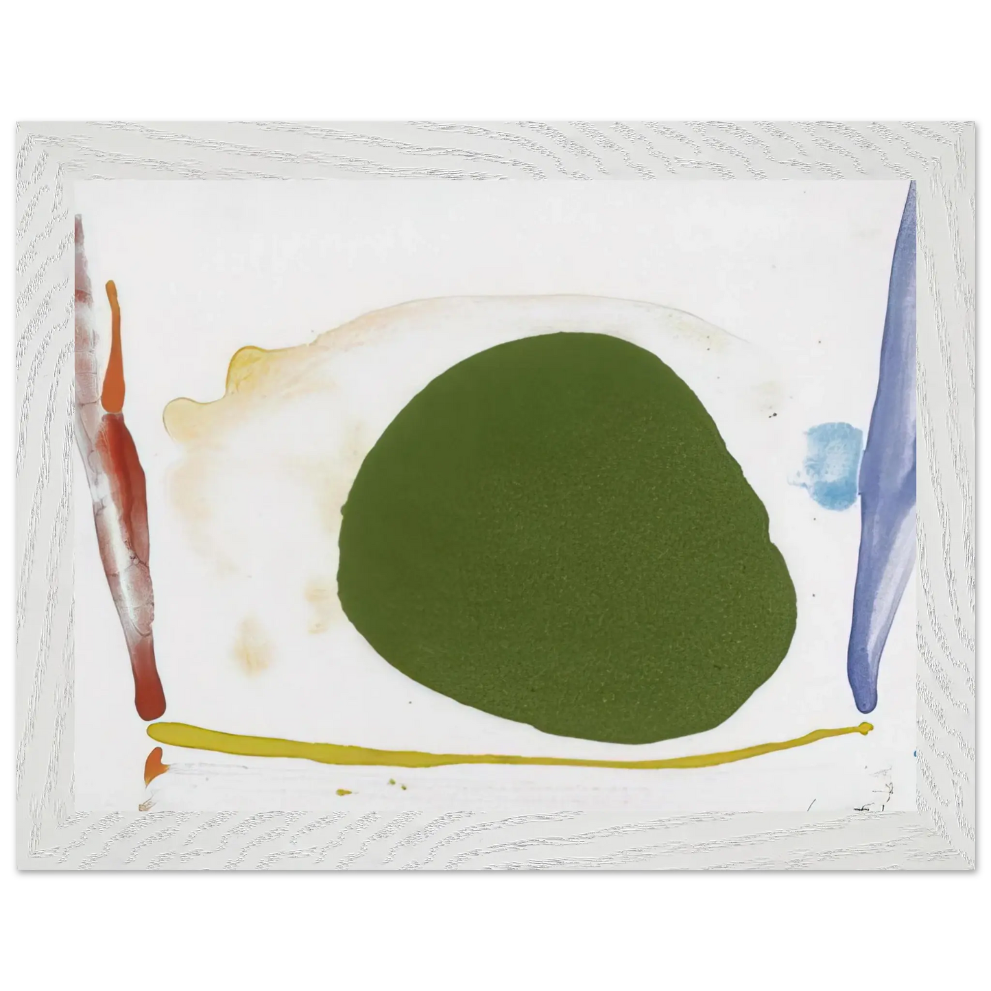 Helen Frankenthaler - Thanksgiving Day - 1973 Wall art - 40x60 cm / 16x24 Inches - Premium Wooden Framed Poster With Fine Art Paper - White frame