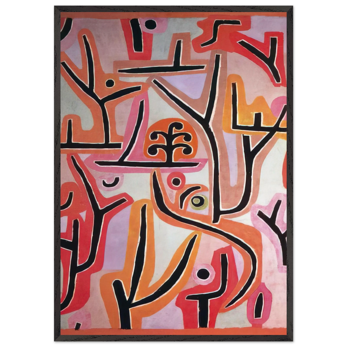 PARK BEI LU 1938 - Paul Klee 70x100 cm / 28x40 inches Framed Art Print – Black Wooden Frame
