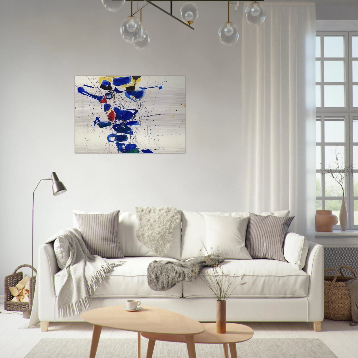 Untitled  SF59-531  - Sam Francis Brushed Aluminum Print - 70x100 cm / 28x40 inches | Sam Francis Aluminum Print | Sam Francis Prints