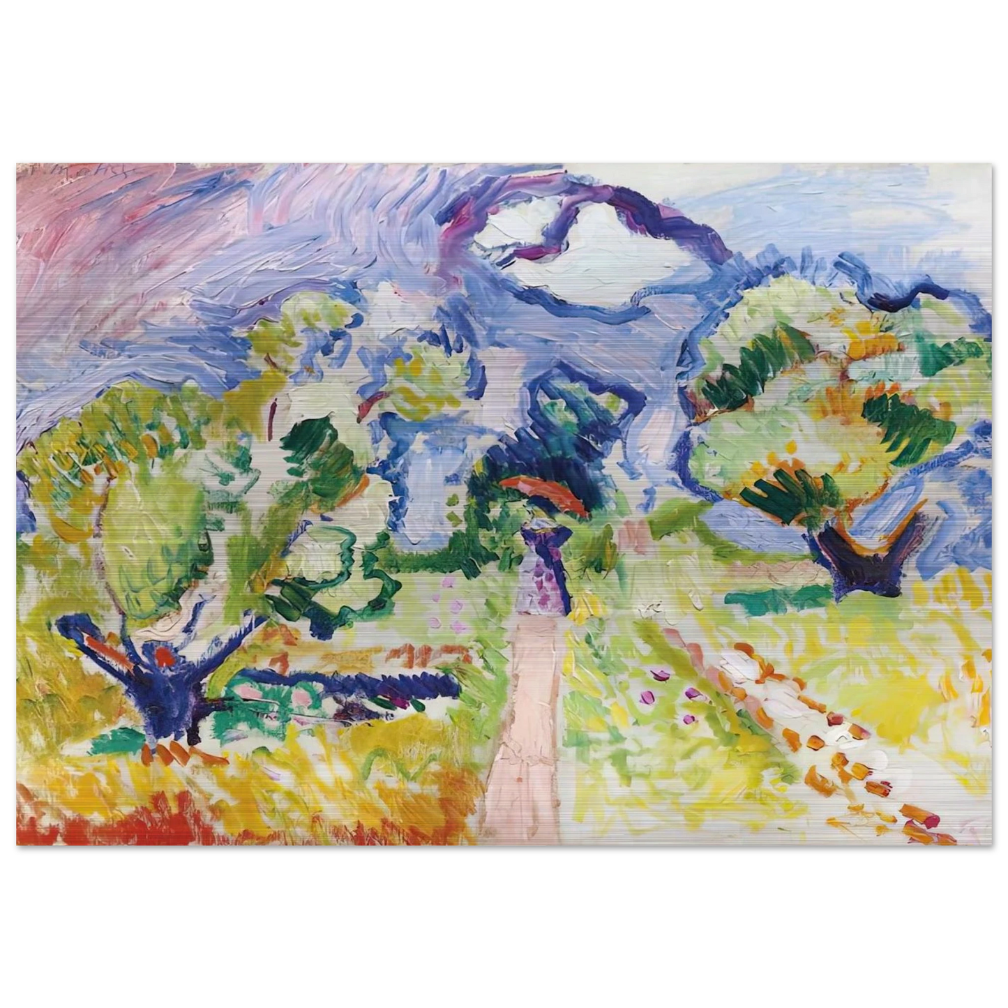 PROMENADE DES OLIVIERS 1905 - Henri Matisse Brushed Aluminum Print - 70x100 cm / 28x40 inches | Henri Matisse Aluminum Print | Henri Matisse Prints