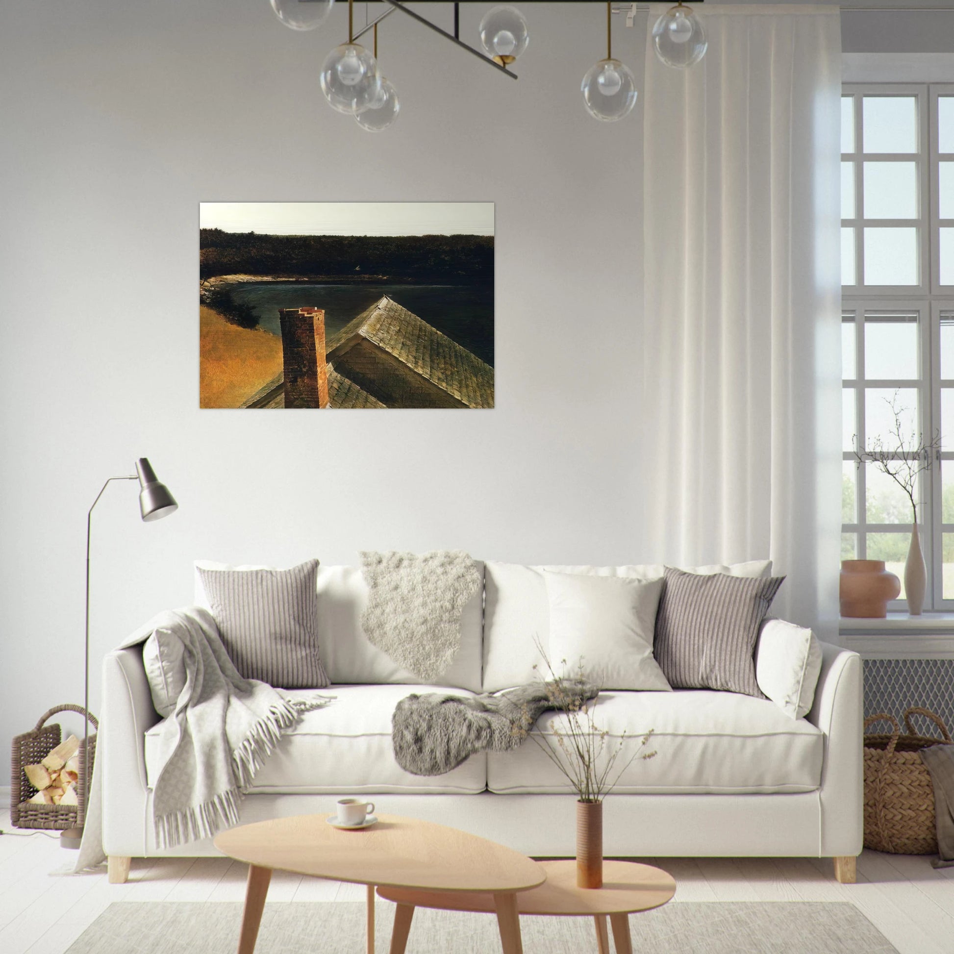 END OF OLSONS - Andrew Wyeth Brushed Aluminum Print - 70x100 cm / 28x40 inches | Andrew Wyeth Aluminum Print | Andrew Wyeth Prints