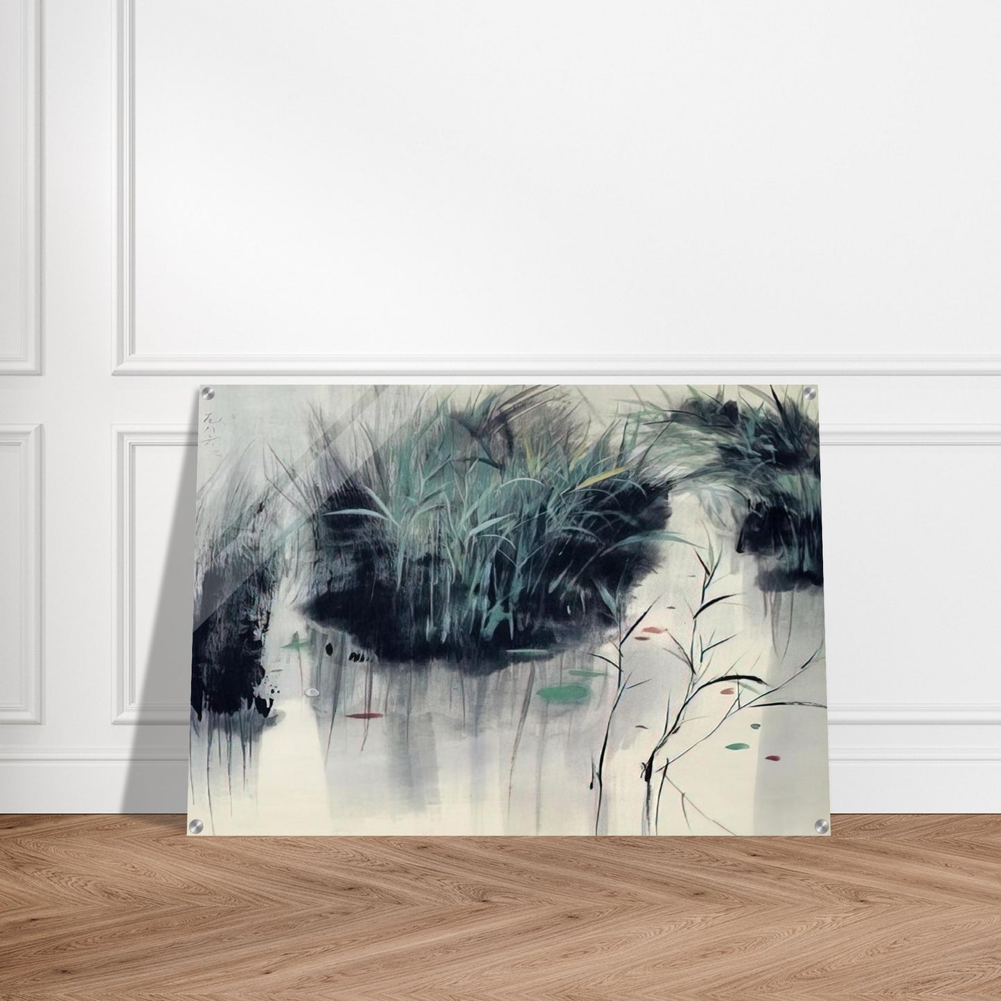 Untitled - Impressionism, Ink and wash painting - Wu Guanzhong Acrylic Print - 70x100 cm / 28x40″ inches