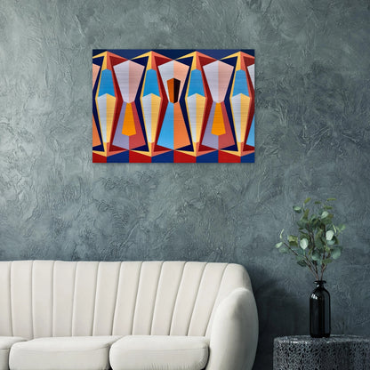 Stage II - 1958 - Karl Benjamin Brushed Aluminum Print - 70x100 cm / 28x40 inches | Karl Benjamin Aluminum Print | Karl Benjamin Prints