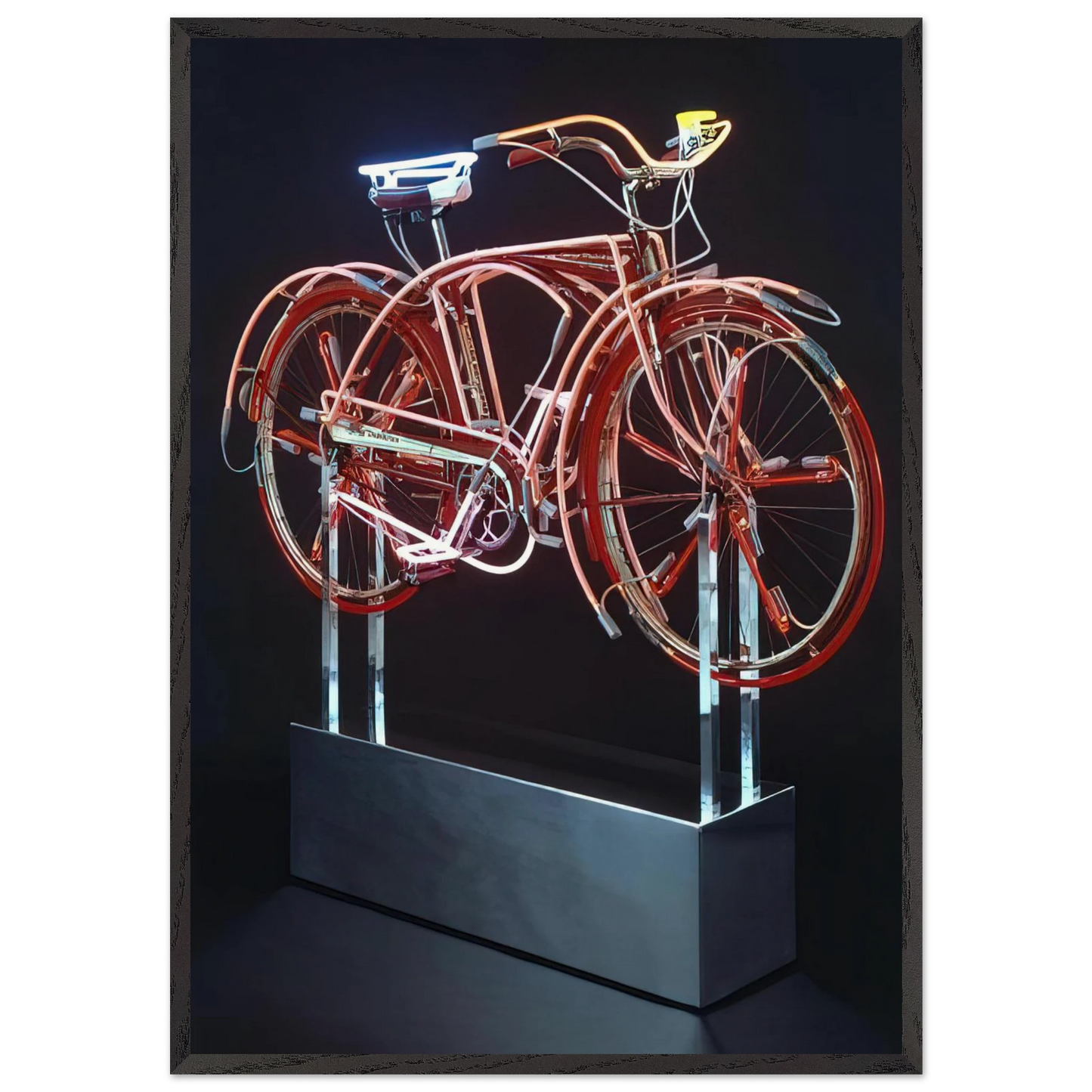 BICYCLOID IX 1994 - Robert Rauschenberg 70x100 cm / 28x40 inches Framed Art Print – Black Wooden Frame