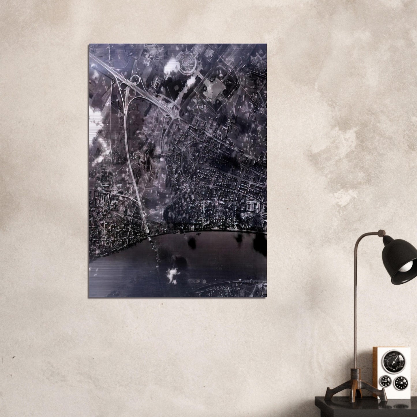 14 FEB 45 2002 - Gerhard Richter Brushed Aluminum Print - 70x100 cm / 28x40 inches | Gerhard Richter Aluminum Print | Gerhard Richter Prints