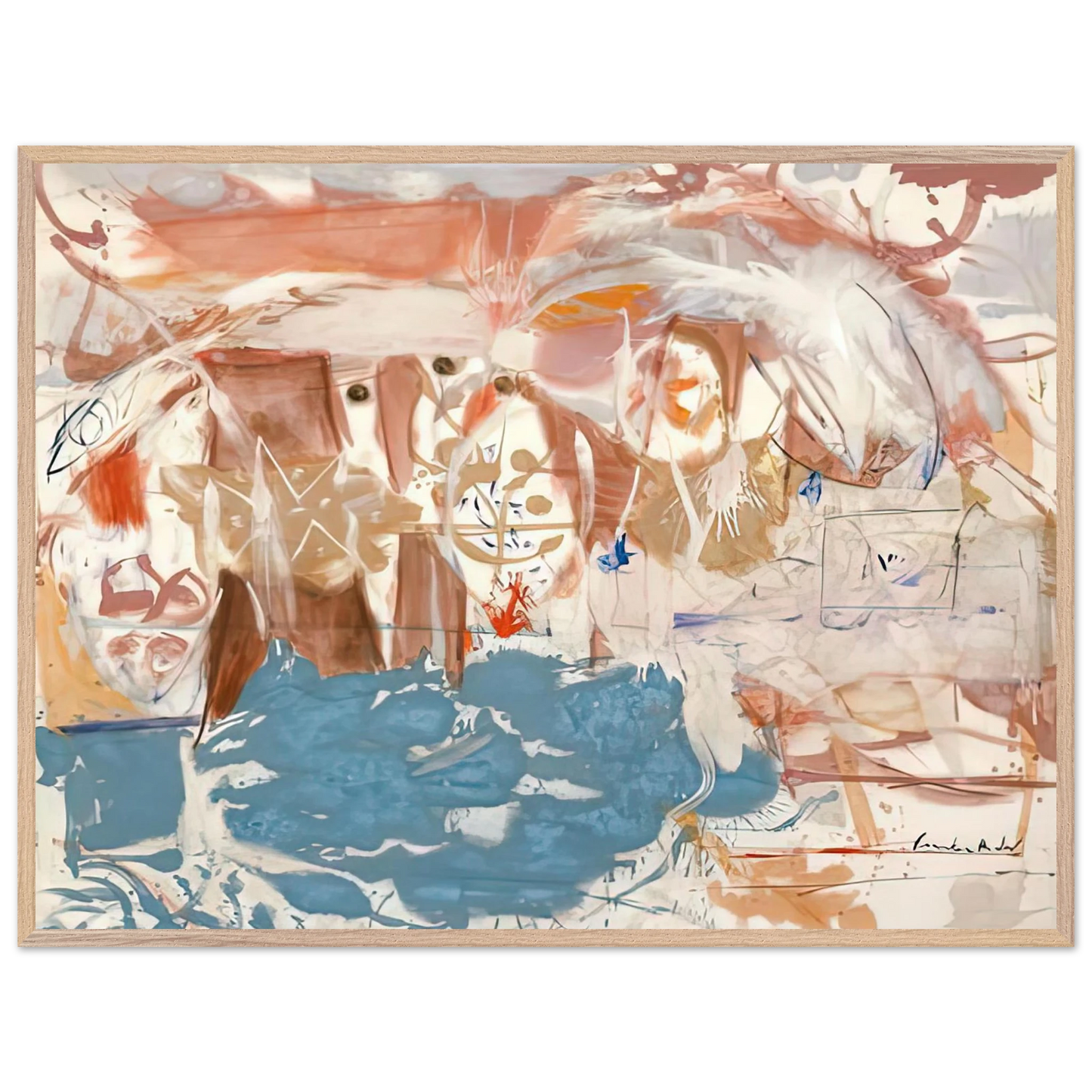 Helen Frankenthaler - Dawn After the Storm, 1957- Wall Art - 60x80 cm / 24x32 inches - Fine Art Poster-canvas - -