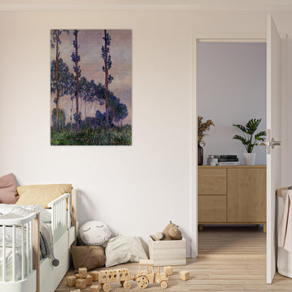 Three Trees in Grey Weather - claude monet Brushed Aluminum Print - 70x100 cm / 28x40 inches | claude monet Aluminum Print | claude monet Prints