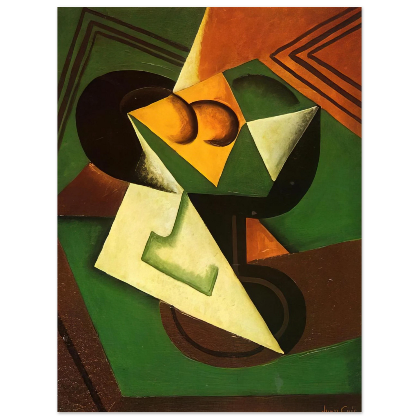 Juan Gris - FRUIT BOWL AND FRUIT  75x100 cm / 30x40inches Fine Art Poster