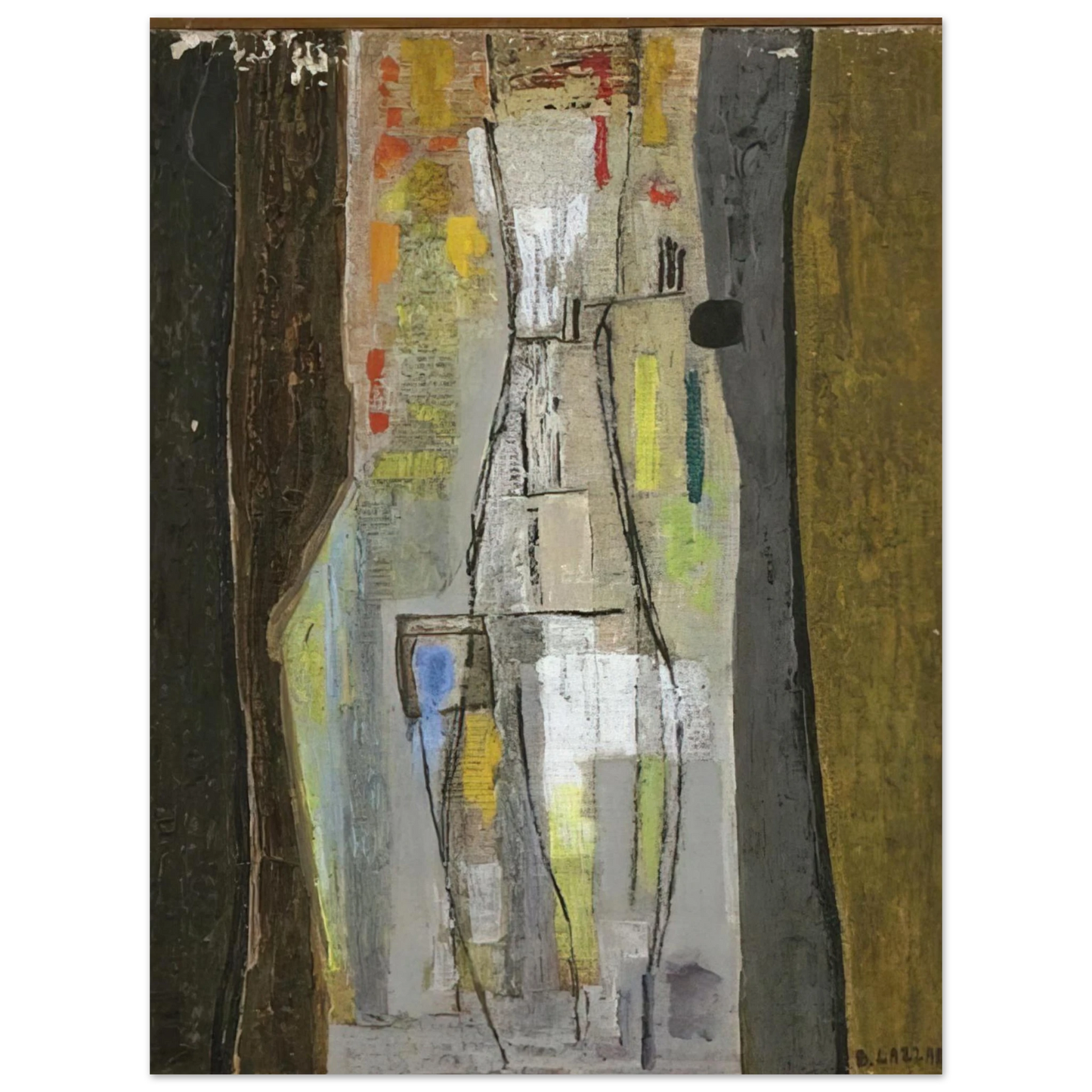 Bice Lazzari - Stratificazione I - Art Informel  75x100 cm / 30x40inches Fine Art Poster
