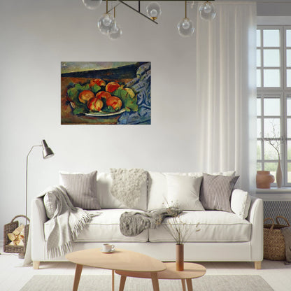Dish of Peaches - Paul Cézanne Brushed Aluminum Print - 70x100 cm / 28x40 inches | Paul Cézanne Aluminum Print | Paul Cézanne Prints