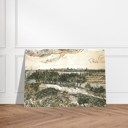View of Arles from a Hill - Vincent van Gogh Acrylic Print - 70x100 cm / 28x40″ inches | Vincent van Gogh Wall Art | Vincent van Gogh Prints