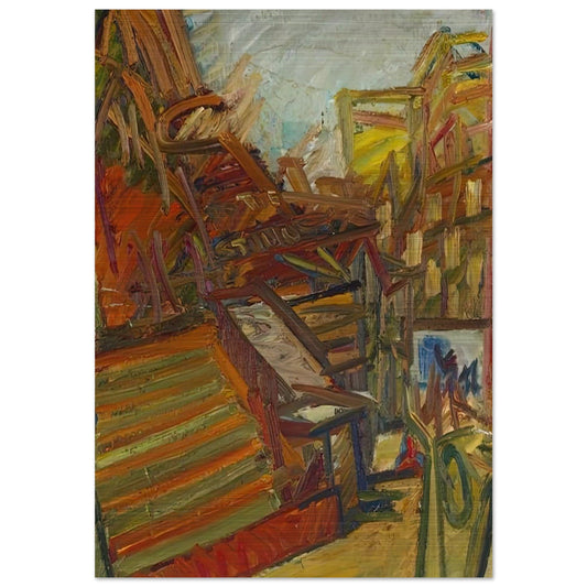 TO THE STUDIOS 1991 - Frank Auerbach Brushed Aluminum Print - 70x100 cm / 28x40 inches | Frank Auerbach Aluminum Print | Frank Auerbach Prints