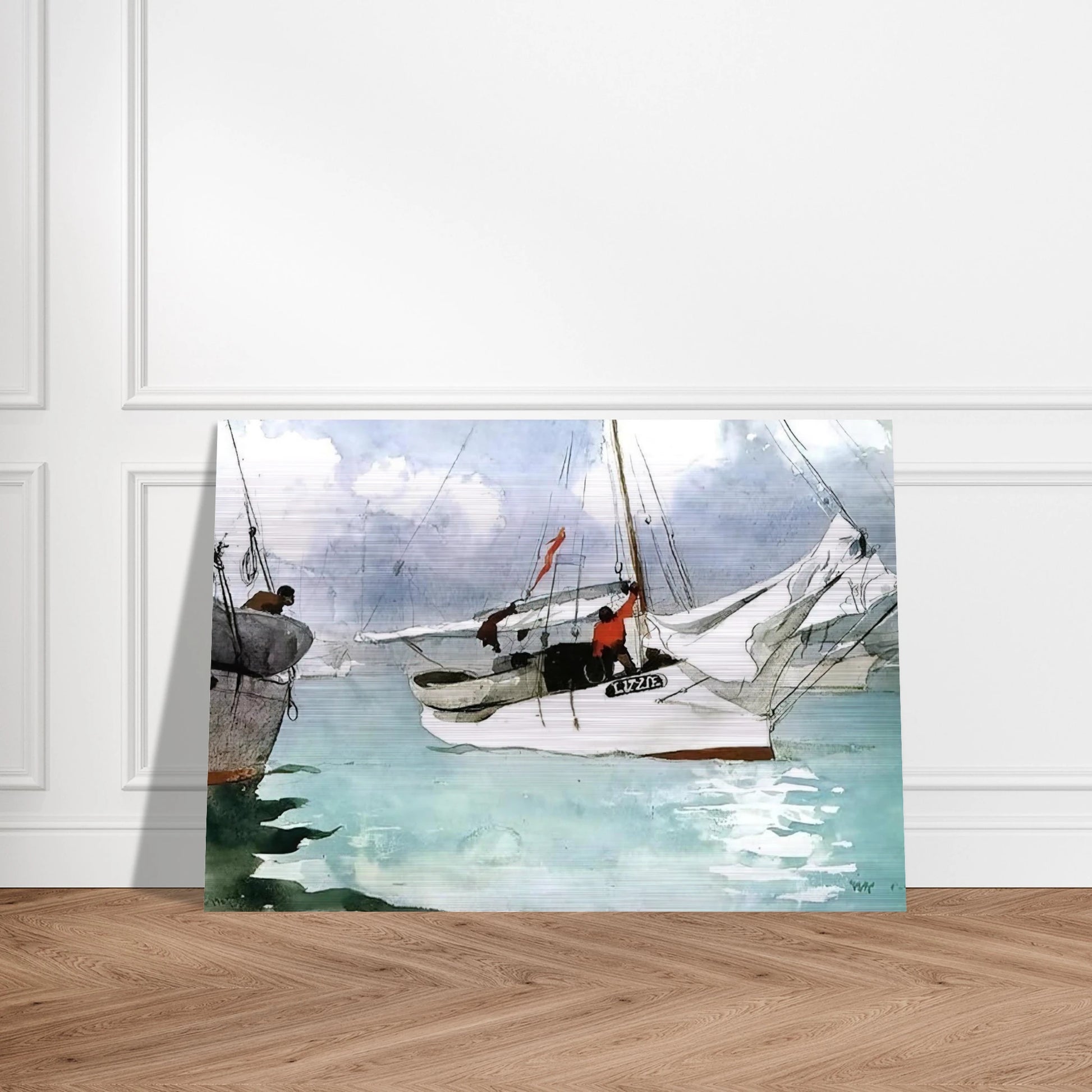 FISHING BOATS KEY WEST - Winslow Homer Brushed Aluminum Print - 70x100 cm / 28x40 inches | Winslow Homer Aluminum Print | Winslow Homer Prints