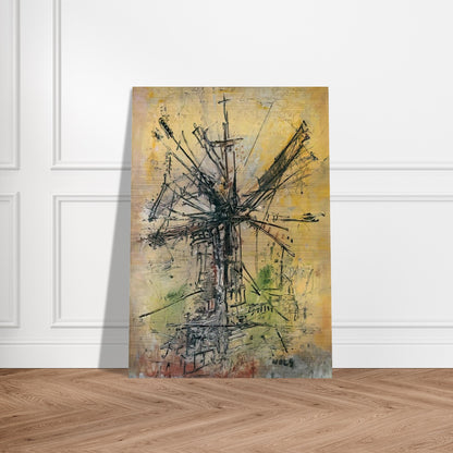 The Windmill - 1951 - Wols Brushed Aluminum Print - 70x100 cm / 28x40 inches | Wols Aluminum Print | Wols Prints