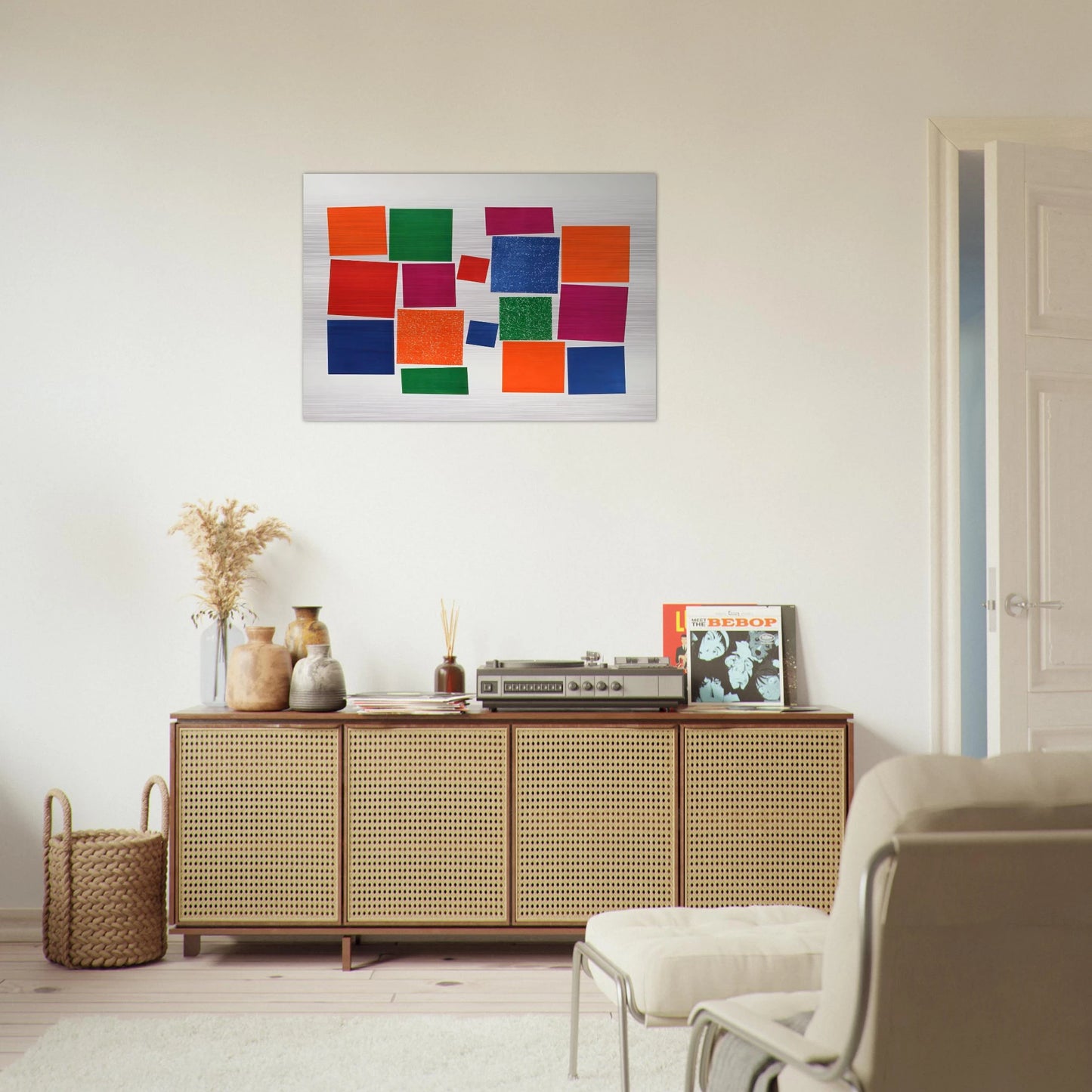 Untitled V - 1967 - Piero Dorazio Brushed Aluminum Print - 70x100 cm / 28x40 inches | Piero Dorazio Aluminum Print | Piero Dorazio Prints