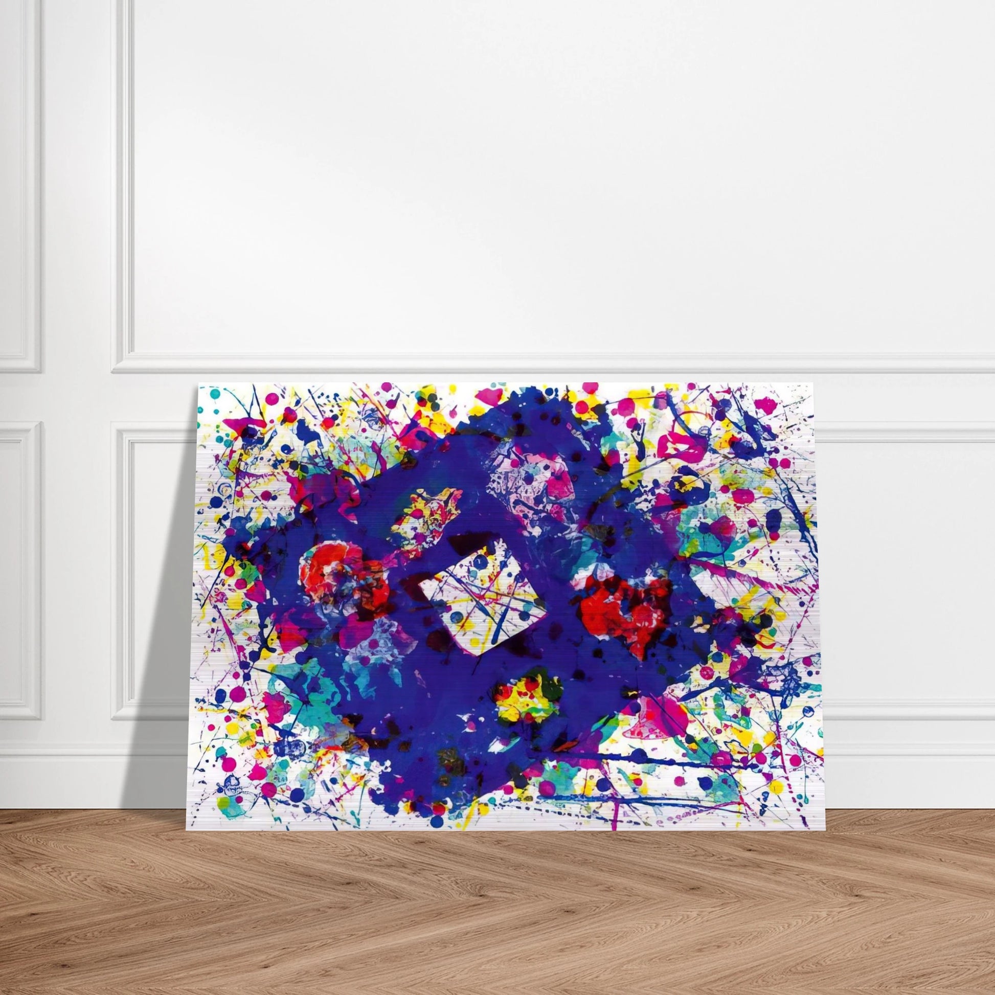 Untitled  SF 259  - Sam Francis Brushed Aluminum Print - 70x100 cm / 28x40 inches | Sam Francis Aluminum Print | Sam Francis Prints