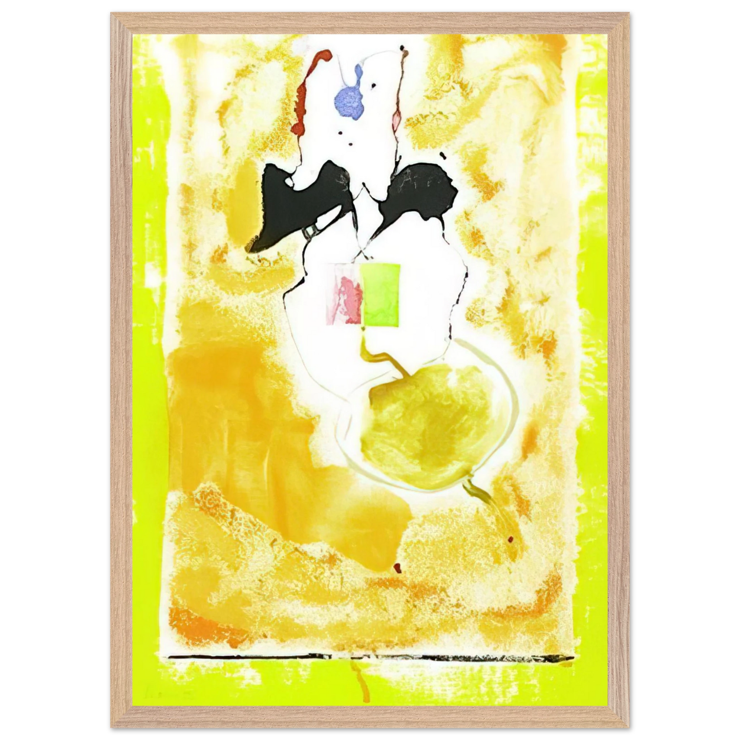 Helen Frankenthaler - Solar Imp - 2001 Wall art - A1 (59.4 x 84.1  cm) - Premium Wooden Framed Poster With Fine Art Paper-canvas - White frame