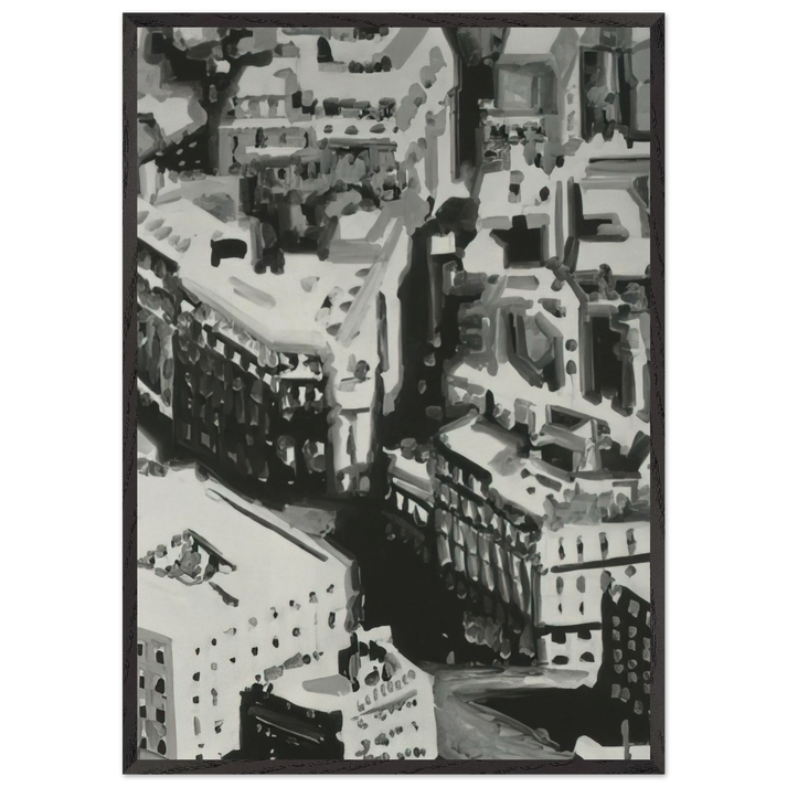 TOWNSCAPE P1 1968 - Gerhard Richter 70x100 cm / 28x40 inches Framed Art Print – Black Wooden Frame