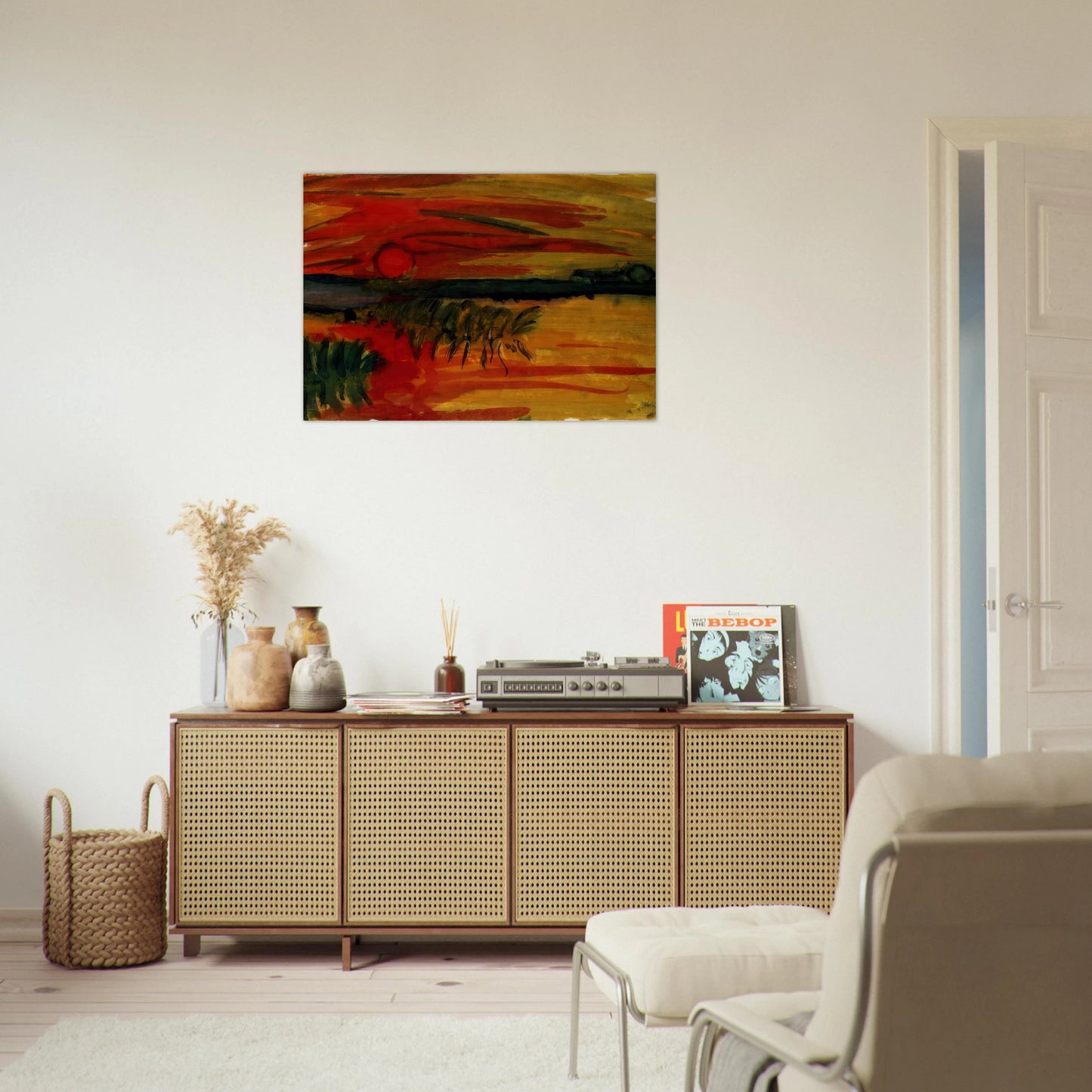 Sunset - Emil Nolde Brushed Aluminum Print - 70x100 cm / 28x40 inches | Emil Nolde Aluminum Print | Emil Nolde Prints