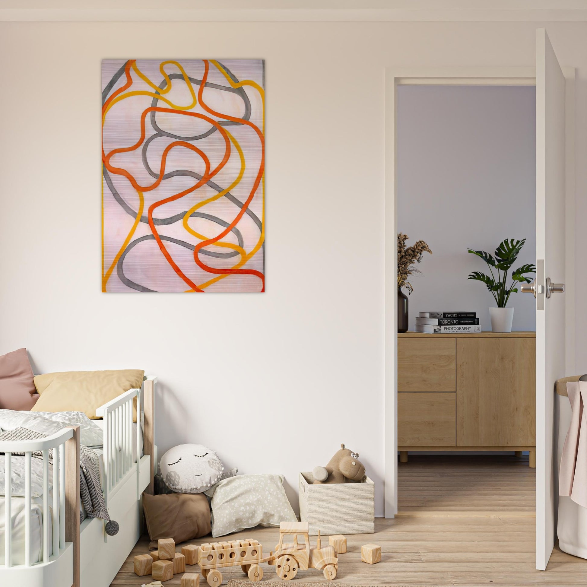 Attendant 5 - 1999 - Brice Marden Brushed Aluminum Print - 70x100 cm / 28x40 inches | Brice Marden Aluminum Print | Brice Marden Prints