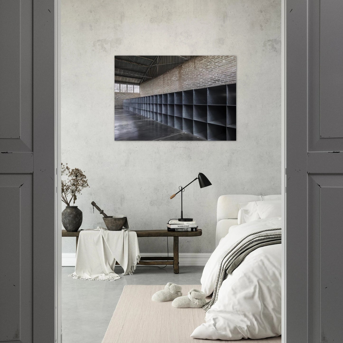 Untitled The Block - 1969 - Donald Judd Brushed Aluminum Print - 70x100 cm / 28x40 inches | Donald Judd Aluminum Print | Donald Judd Prints
