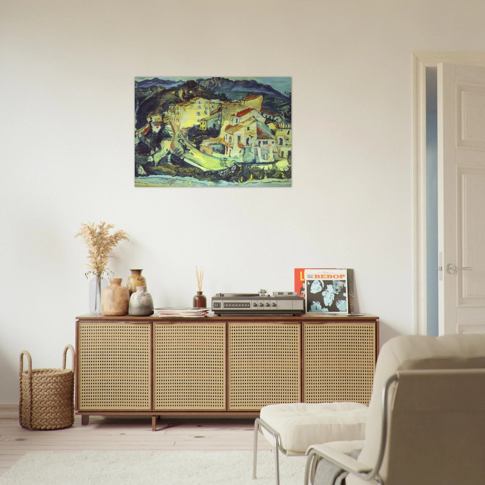 LANDSCAPE OF CAGNES - Chaim Soutine Brushed Aluminum Print - 70x100 cm / 28x40 inches | Chaim Soutine Aluminum Print | Chaim Soutine Prints
