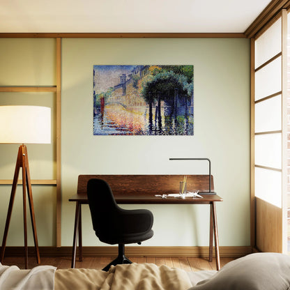 Rio San Trovaso, Venice - Henri-Edmond Cross Brushed Aluminum Print - 70x100 cm / 28x40 inches | Henri-Edmond Cross Aluminum Print | Henri-Edmond Cross Prints