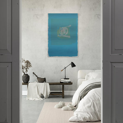 Plentitude in Blue - 1975 - Adja Yunkers Brushed Aluminum Print - 70x100 cm / 28x40 inches | Adja Yunkers Aluminum Print | Adja Yunkers Prints