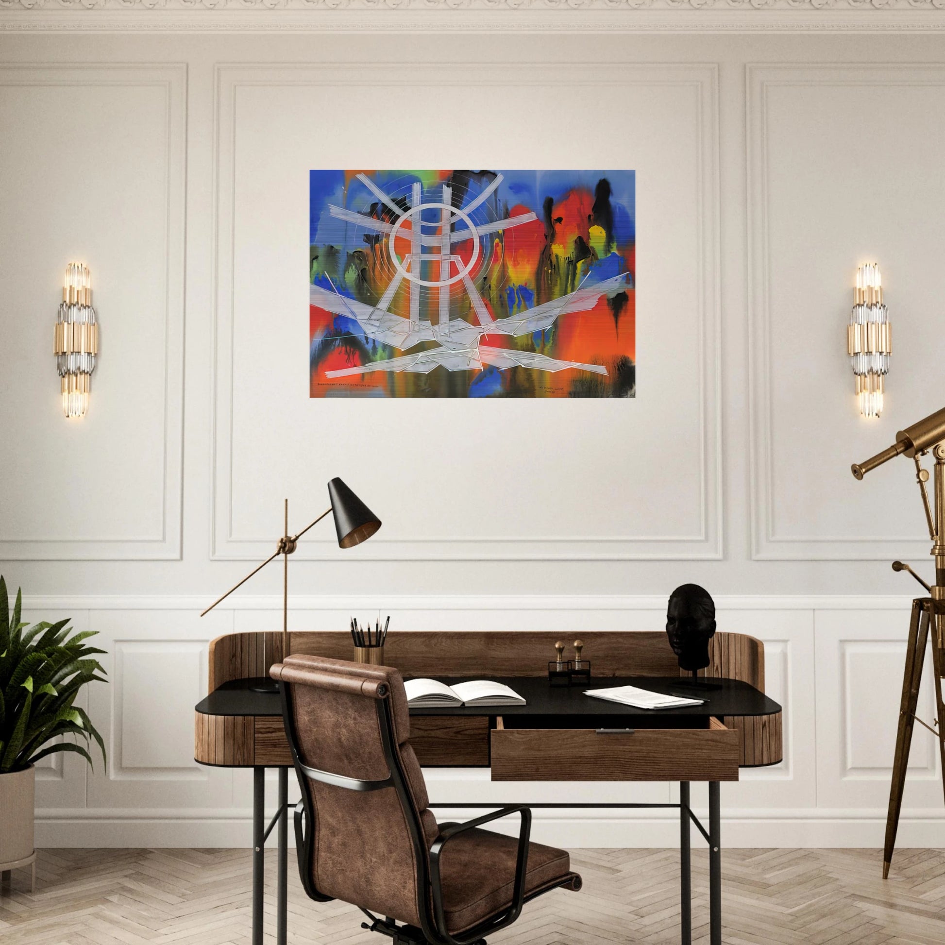 Significant Event Note - 1980 - Jimmy Ernst Brushed Aluminum Print - 70x100 cm / 28x40 inches | Jimmy Ernst Aluminum Print | Jimmy Ernst Prints
