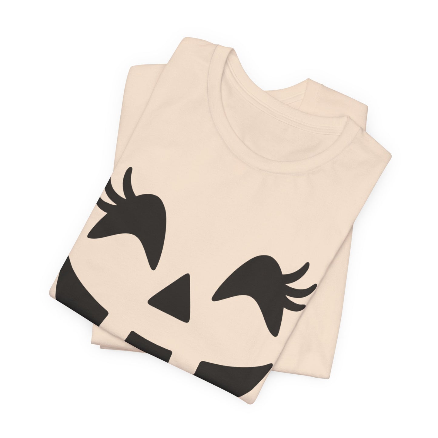Jack-o'-lantern Gezicht Pompoen Wimpers Halloween Vrouwen Meisjes T-Shirt
