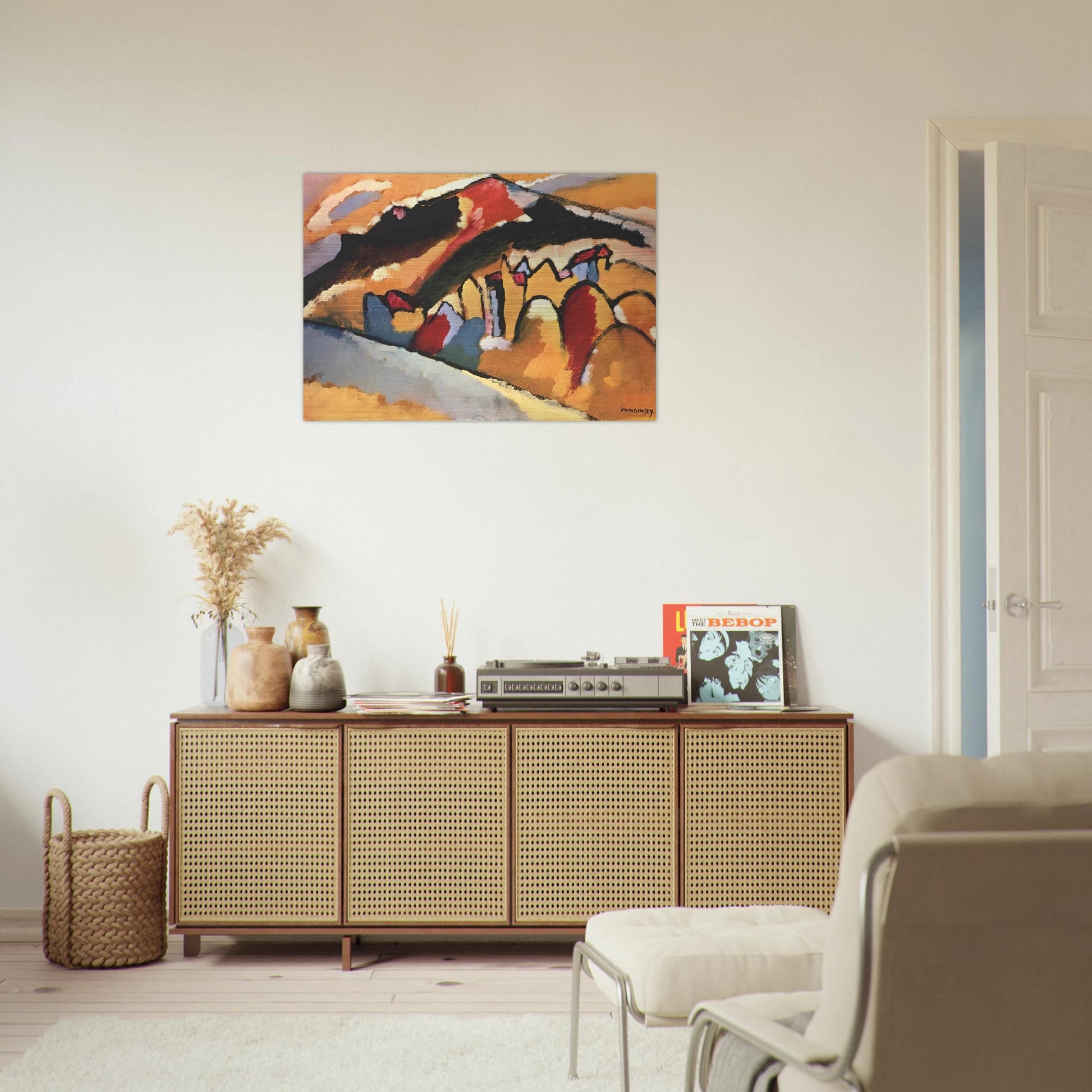 STUDY FOR AUTUMN 1909 - Wassily Kandinsky Brushed Aluminum Print - 70x100 cm / 28x40 inches | Wassily Kandinsky Aluminum Print | Wassily Kandinsky Prints