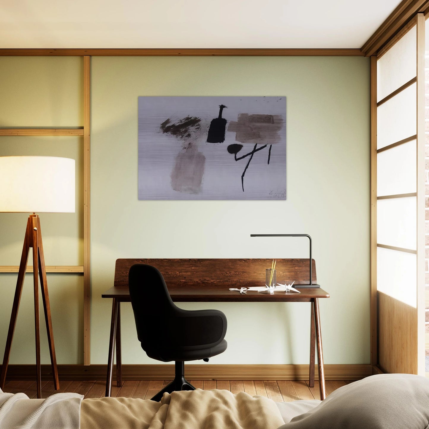 8.7.58 - Julius Bissier Brushed Aluminum Print - 70x100 cm / 28x40 inches | Julius Bissier Aluminum Print | Julius Bissier Prints