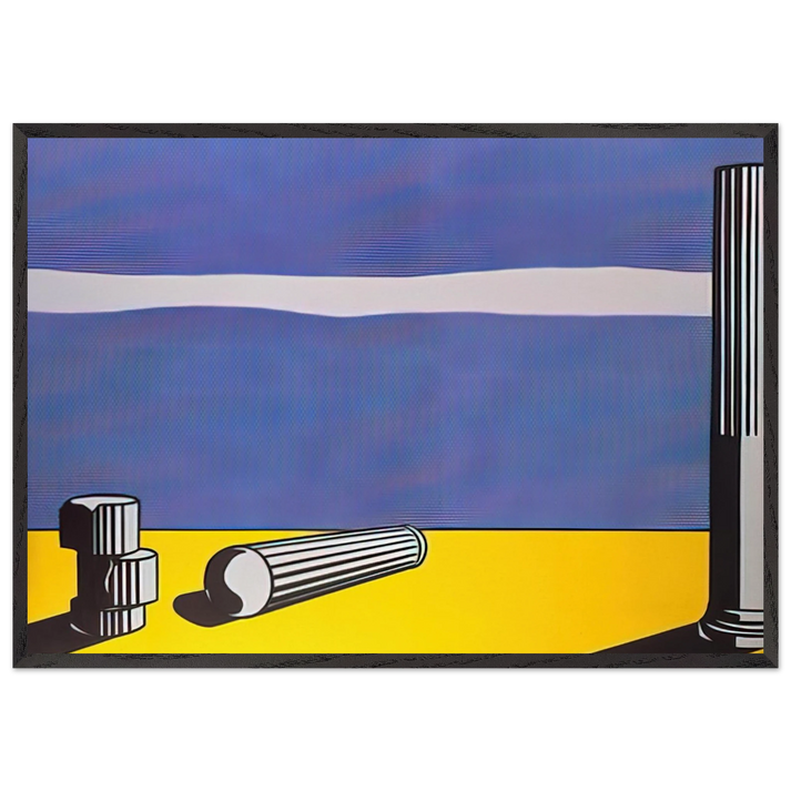 RUINS 1965 - Roy Lichtenstein 70x100 cm / 28x40 inches Framed Art Print – Black Wooden Frame