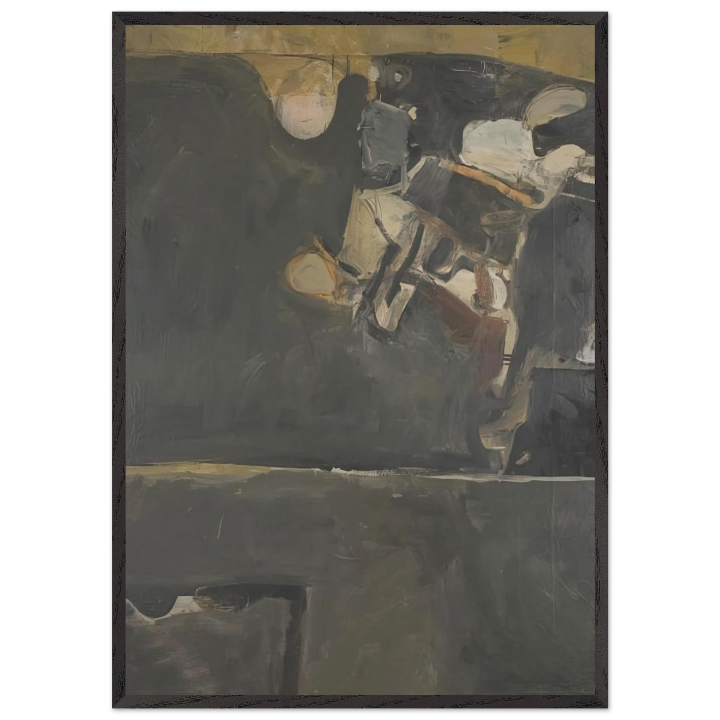 Berkeley 20 - Richard Diebenkorn 70x100 cm / 28x40 inches Framed Art Print – Black Wooden Frame